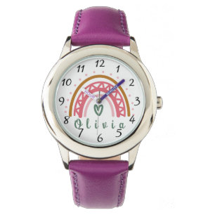 Trendy Boho Rainbow with a Personalised Name Watch