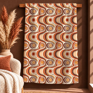 Trendy Boho Shapes Terracotta Rust Blanket Gift