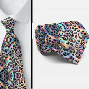 Trendy & Bold Opal Leopard Print Neck Tie