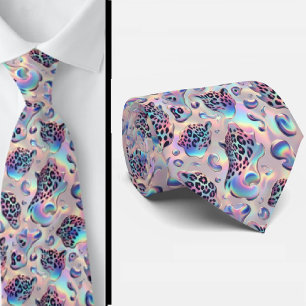 Trendy & Bold   Opal Leopard Print Necktie