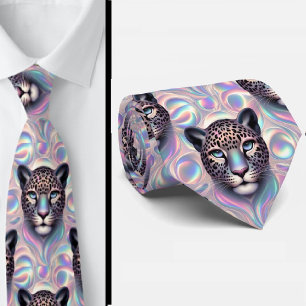 Trendy & Bold   Opal Leopard Print Necktie