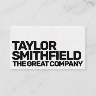 Trendy Bold Type Modern Business Card