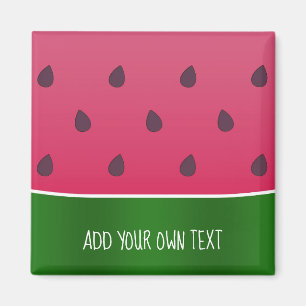 Trendy Bold Watermelon Custom Text Magnet