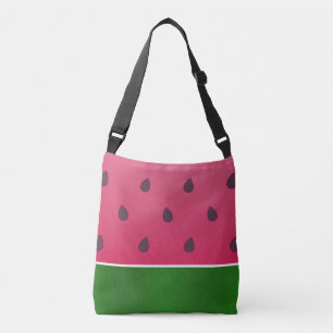 Trendy Bold Watermelon Graphic Art Crossbody Bag