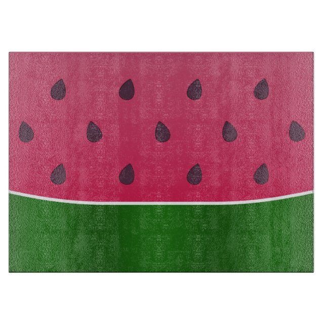 Trendy Bold Watermelon Graphic Art Cutting Board (Front)