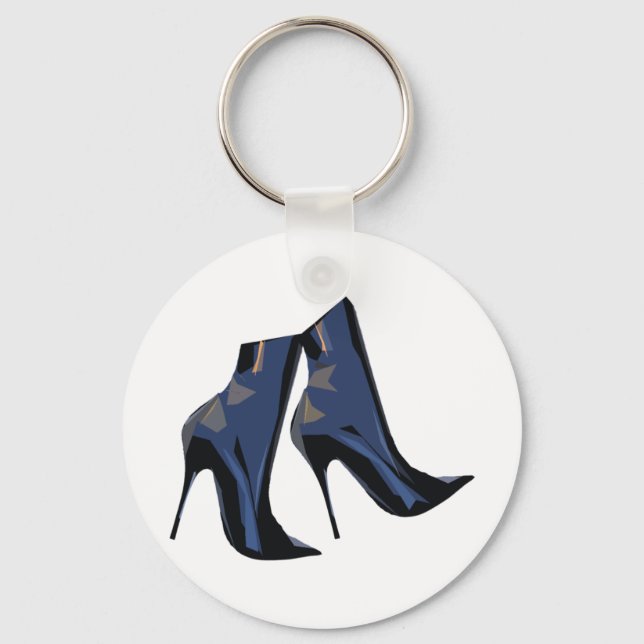 Trendy Boot Art Key Ring (Front)