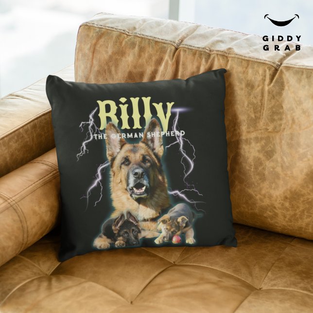 Trendy Bootleg Personalised Dog Photo 90s Cushion (Creator Uploaded)