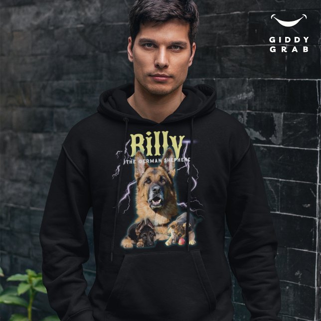 Trendy Bootleg Personalised Dog Photo 90s Hoodie (Creator Uploaded)