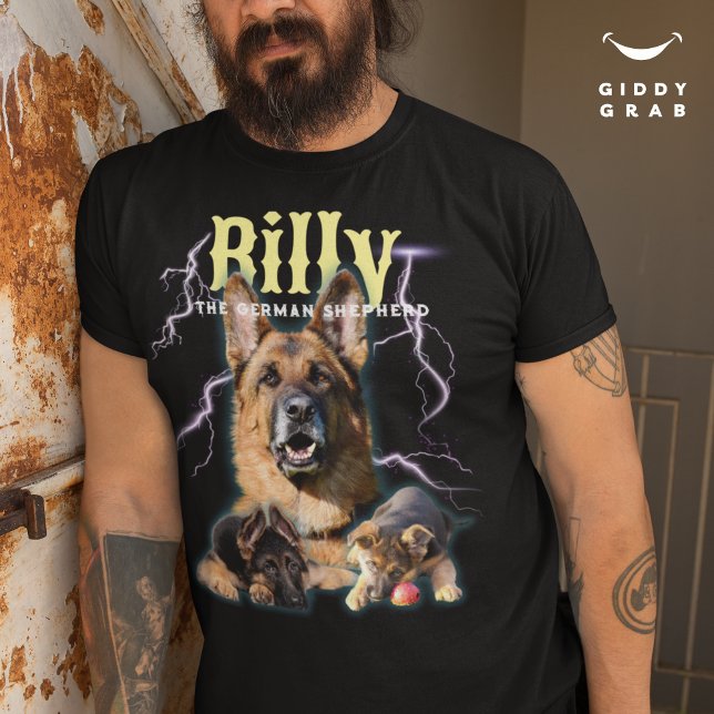 Trendy Bootleg Personalised Dog Photo 90s T-Shirt (Creator Uploaded)