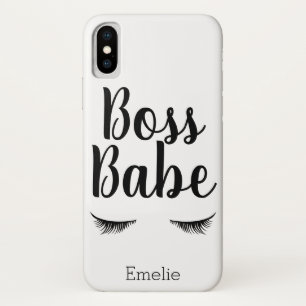 Trendy Boss Babe Eyelashes iPhone X Case