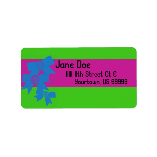 Trendy Bow Label (Front)