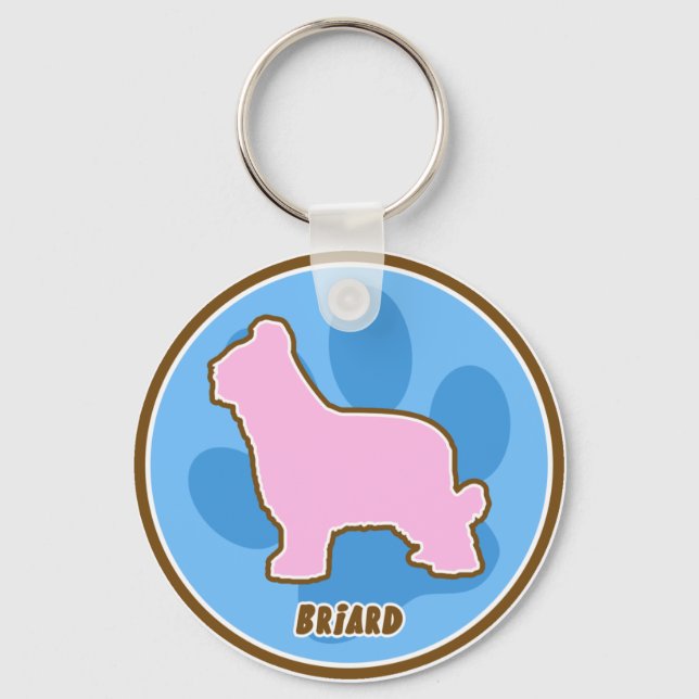Trendy Briard Keychain (Front)
