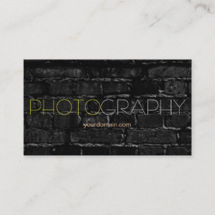 Trendy Brick Wall Photographer Business Card