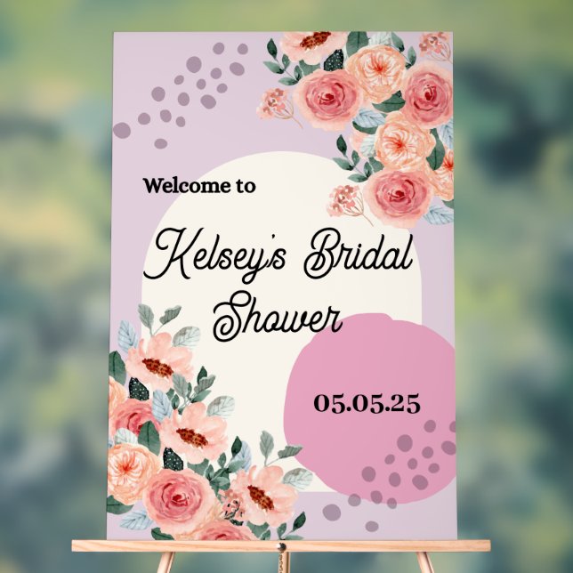 Trendy Bridal Shower Welcome Sign (Neutral)