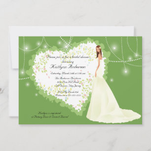 Trendy Bride Bridal Shower Heart Invitation