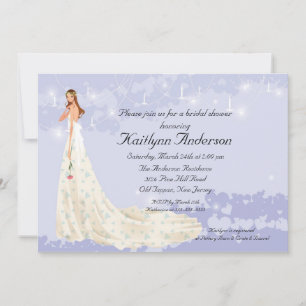 Trendy Bride Bridal Shower Lavender Invitation