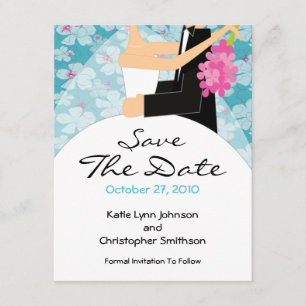 Trendy Bride & Groom Save The Date Invitation