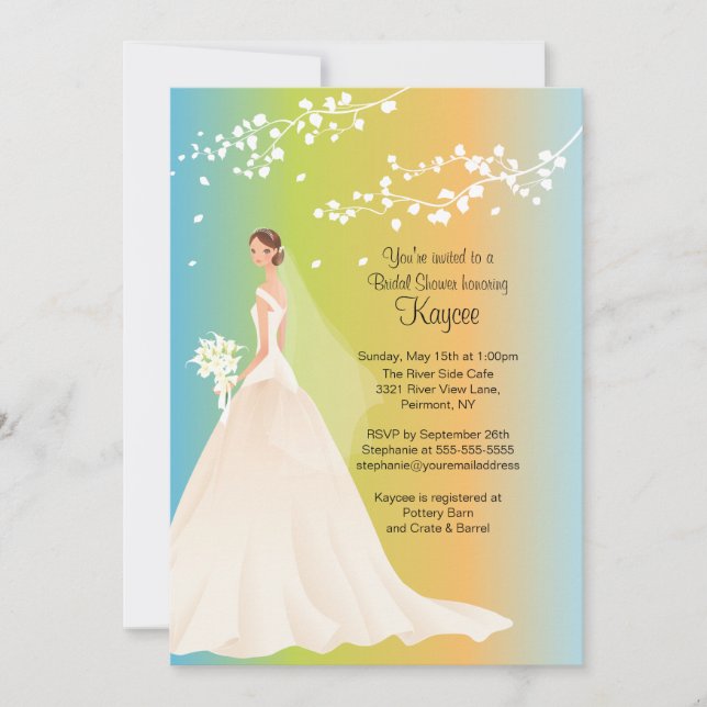 Trendy Bride Pastel Bridal Shower Invite (Front)