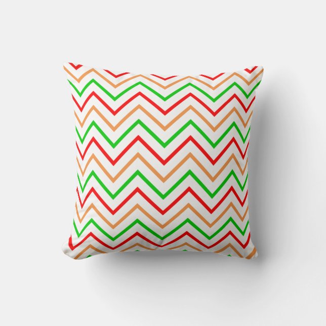 Trendy Bright Chevron Pattern Cushion (Front)