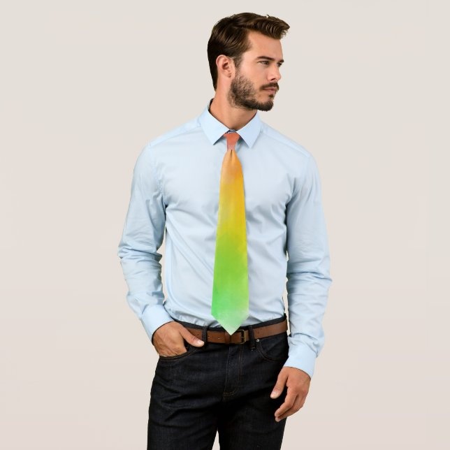 Trendy Bright Colours Abstract Art Work Template Tie (In Situ)