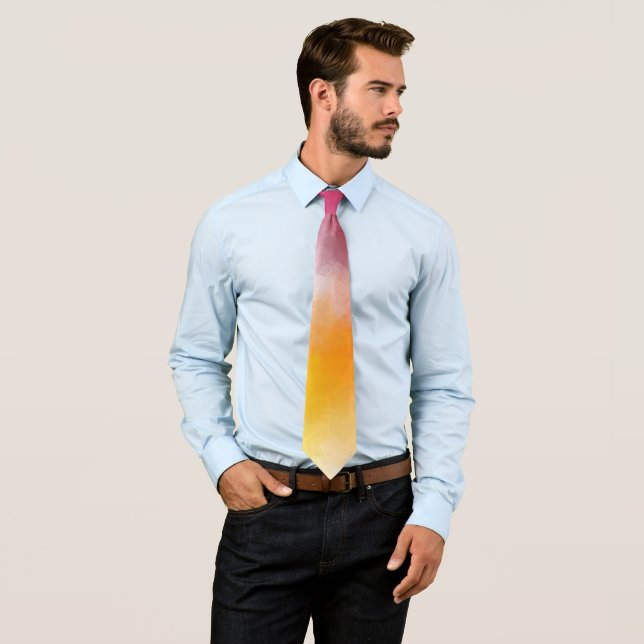 Trendy Bright Colours Modern Abstract Art Template Tie (In Situ)