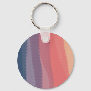 Trendy Bright Dusk Coloured Watercolor Painting Key Ring
