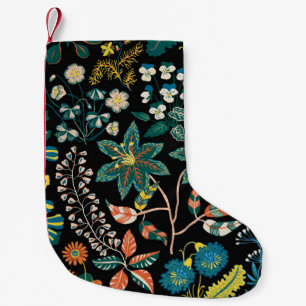 Trendy bright Floral pattern in the many kind of f Small Christmas Stocking