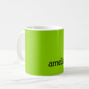 Trendy Bright Green Personalised Coffee Mug