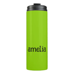 Trendy Bright Green Personalised Thermal Tumbler
