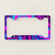 Trendy Bright Neon Purple Pink Abstract Pattern