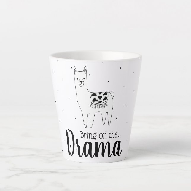 Trendy Bring on the Drama Llama Latte Mug (Front)