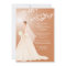 Trendy Brown BRUNETTE Bride Bridal Shower Invite