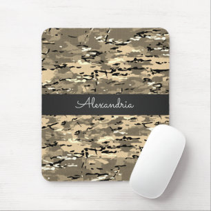 Trendy Brown Camo   Mouse Mat
