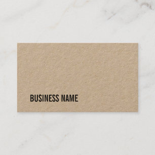 Trendy Brown Kraft Paper Professional Plain Luxury Business Card