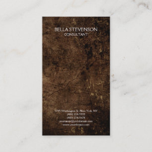 Trendy Brown Plain Simple Minimalist Stylish Business Card