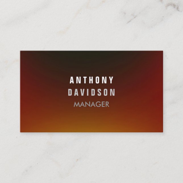 Trendy Browny Red Grey Stylish Business Card (Front)