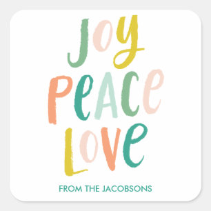 Trendy Brush Lettering Christmas Stickers