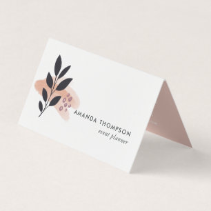 Trendy Brush Strokes Collage Add Logo Business Card