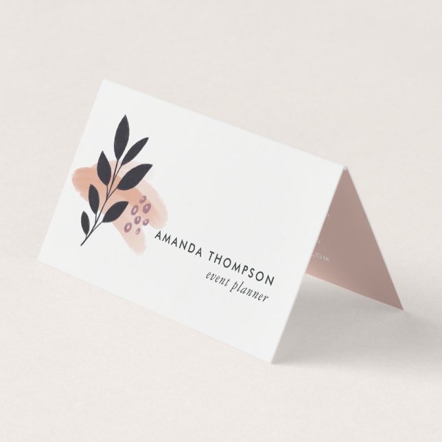 Trendy Brush Strokes Collage Add Logo Business Card (Front)