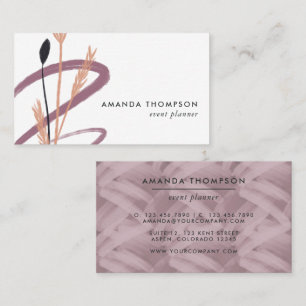 Trendy Brush Strokes Collage Business Card