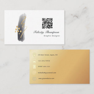 Trendy Brush Strokes Collage Business Card