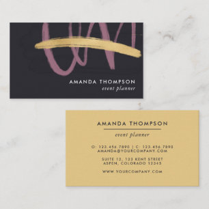 Trendy Brush Strokes Collage Business Card