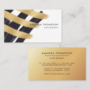 Trendy Brush Strokes Collage Business Card