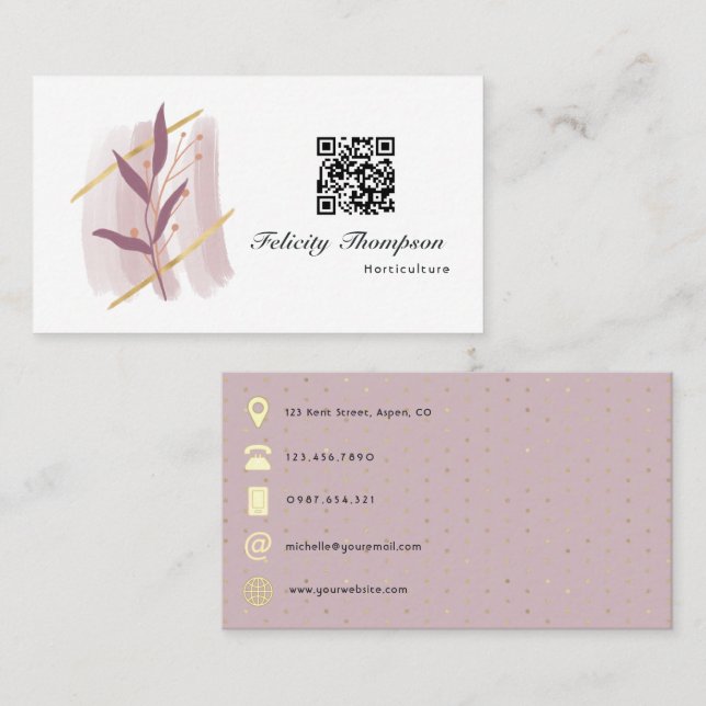 Trendy Brush Strokes Collage Business Card (Front/Back)