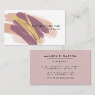 Trendy Brush Strokes Collage Business Card