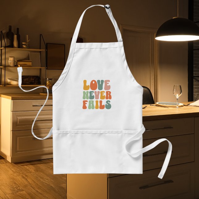 Trendy Bubble Typography Love Standard Apron ( Fun FAMILY Kitchen Apron)