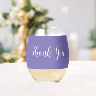Trendy Bulk Thank You Theme Custom Stemless Wine Glass