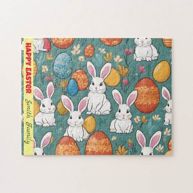 Trendy Bunny Easter Collection Jigsaw Puzzle (Horizontal)