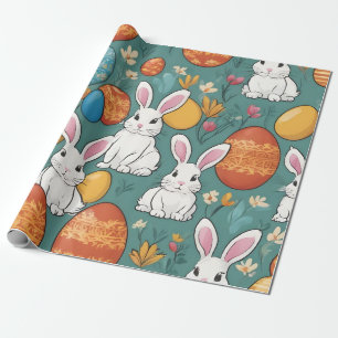 Trendy Bunny Easter Collection Wrapping Paper