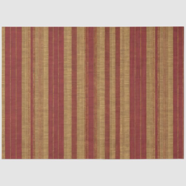Trendy Burgundy Gold Luxury Linen Collection Tissue Paper (Front)